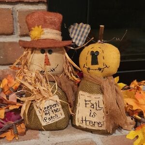Fall Scarecrow and Pumpkin Decor Set